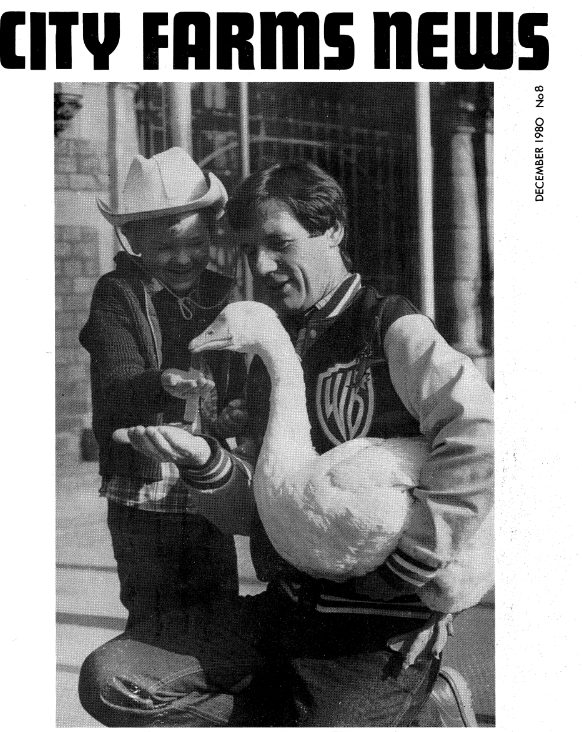 front page of the december 1980 city farm news
