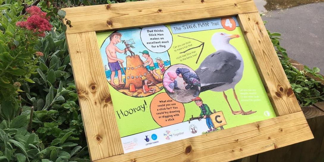 Image of a Stick Man trail board