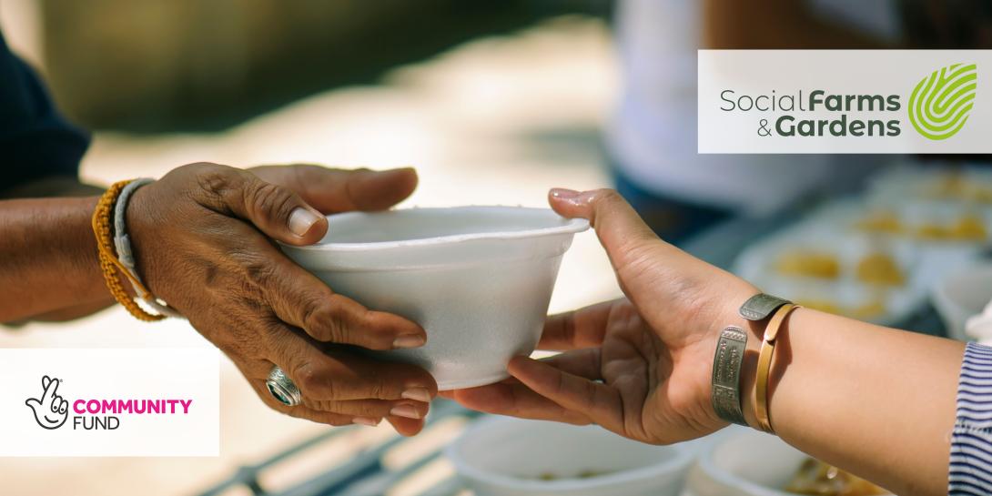 Food being shared with logo overlay